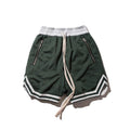 Men Sports Shorts Fitness Basketball Running Loose Green Shorts