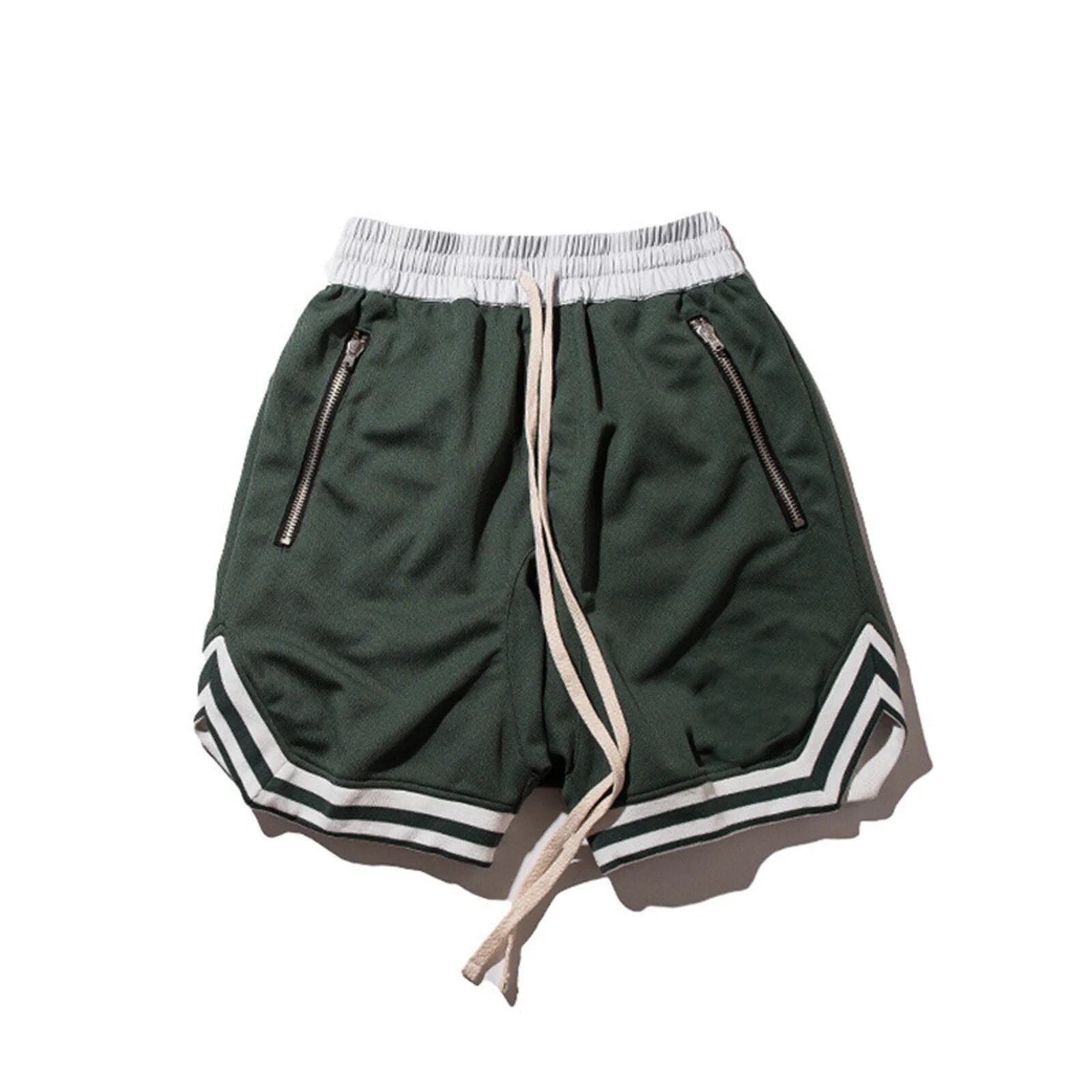 Men Sports Shorts Fitness Basketball Running Loose Green Shorts
